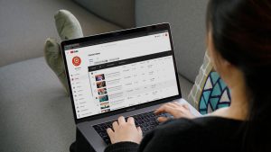 YouTube Being Viewed On A Laptop